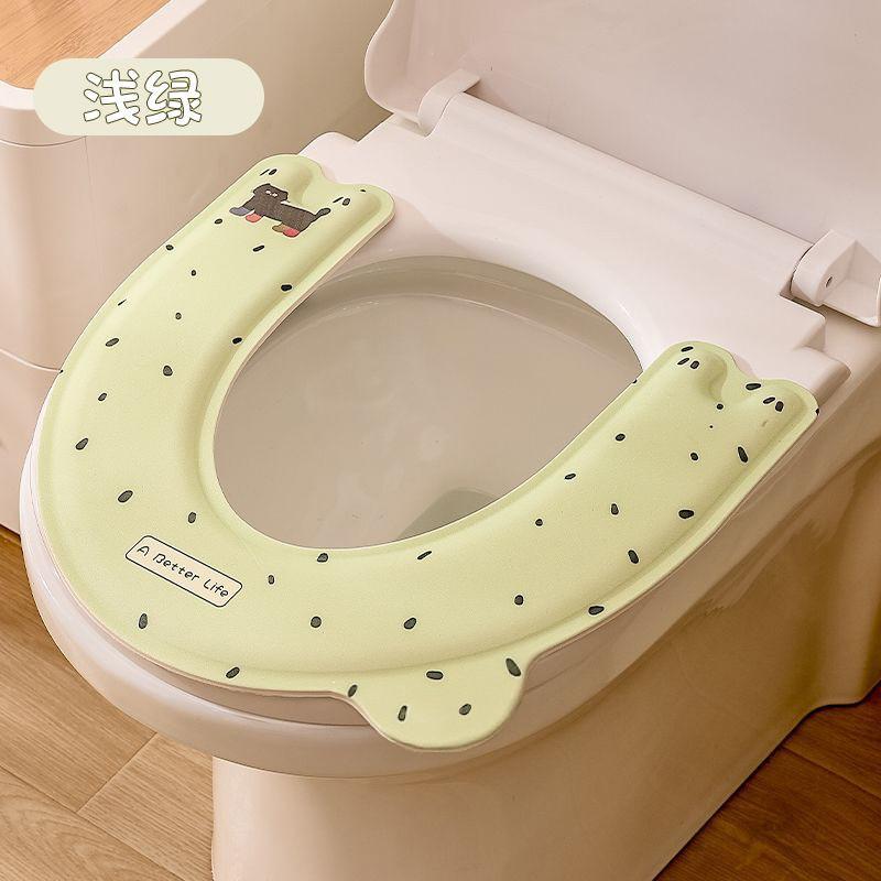 Washable Cartoon Toilet Seat Cover Home Bathroom - Soft Plush Use Zipper Multiple Cute Designs