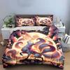 Elegant Fox Under Moonlight Scene  Kid'S And Adults' Bedroom Decor, Exquisite Three-Piece Bedding Set Gift