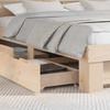 Bed Frame with Headboard Brown 180 x 200 cm Solid Pine Wood