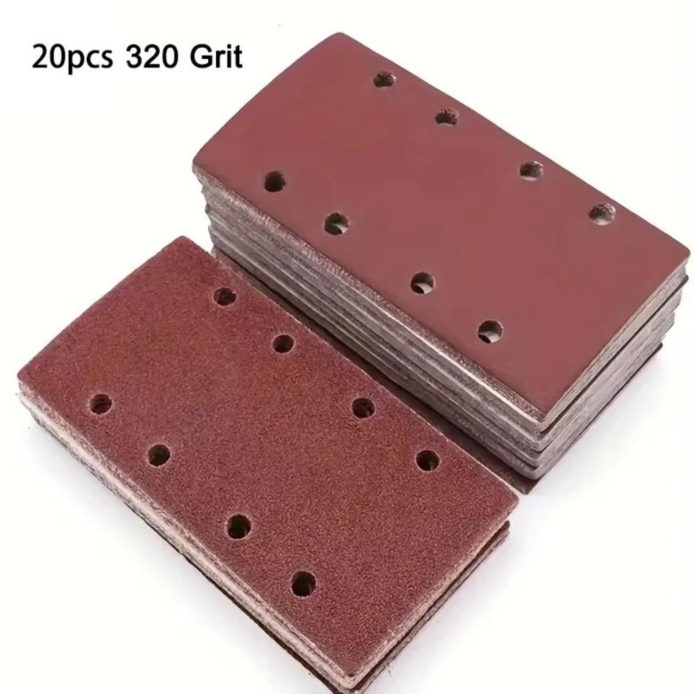 20pcs/set Premium Flocked Flocked Sandpaper Sheets Assorted Grits Sanding Sheets  Wood Polish
