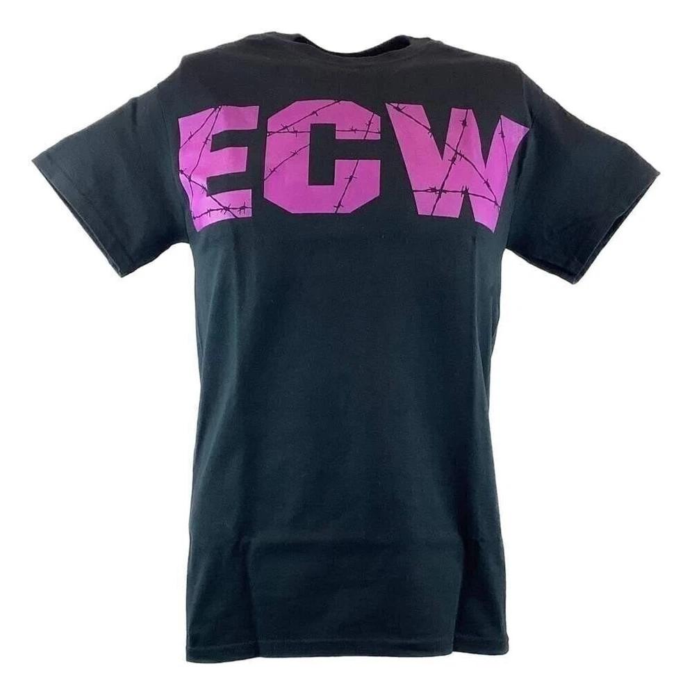 ECW Barbed Wire Purple Logo Unisexs Black Tshirt M