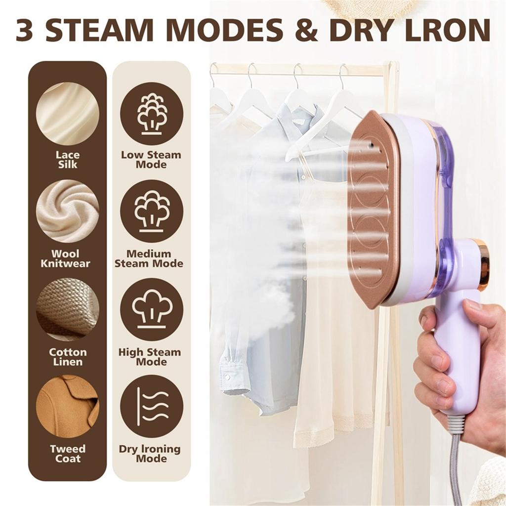 High-Power Mini Handheld Steam Iron, Suitable for Both Hanging and Flat Ironing