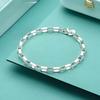 925 Sterling Silber Klassische Lange Quadratische Gliederketten Armbänder Für Damen Herren Mode Party Hochzeit Accessoires Schmuck Weihnachtsgeschenk