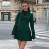 European Style Women's Winter 2025 Waist-Cinching Slim Dress