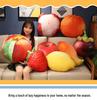 3D Fruit Plush Toy Cushion - Creative Cute Lumbar Pillow for Office & Photo Studio Decor