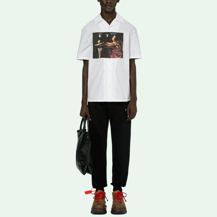 OFF WHITE SS21 Hemd Herren Weiß OMGA163R21FAB0040125