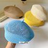 Chapeau Béret d'Été Mode Respirant Ajouré Casquette de Peintre Visière Japonaise Française Casquette Cadeau