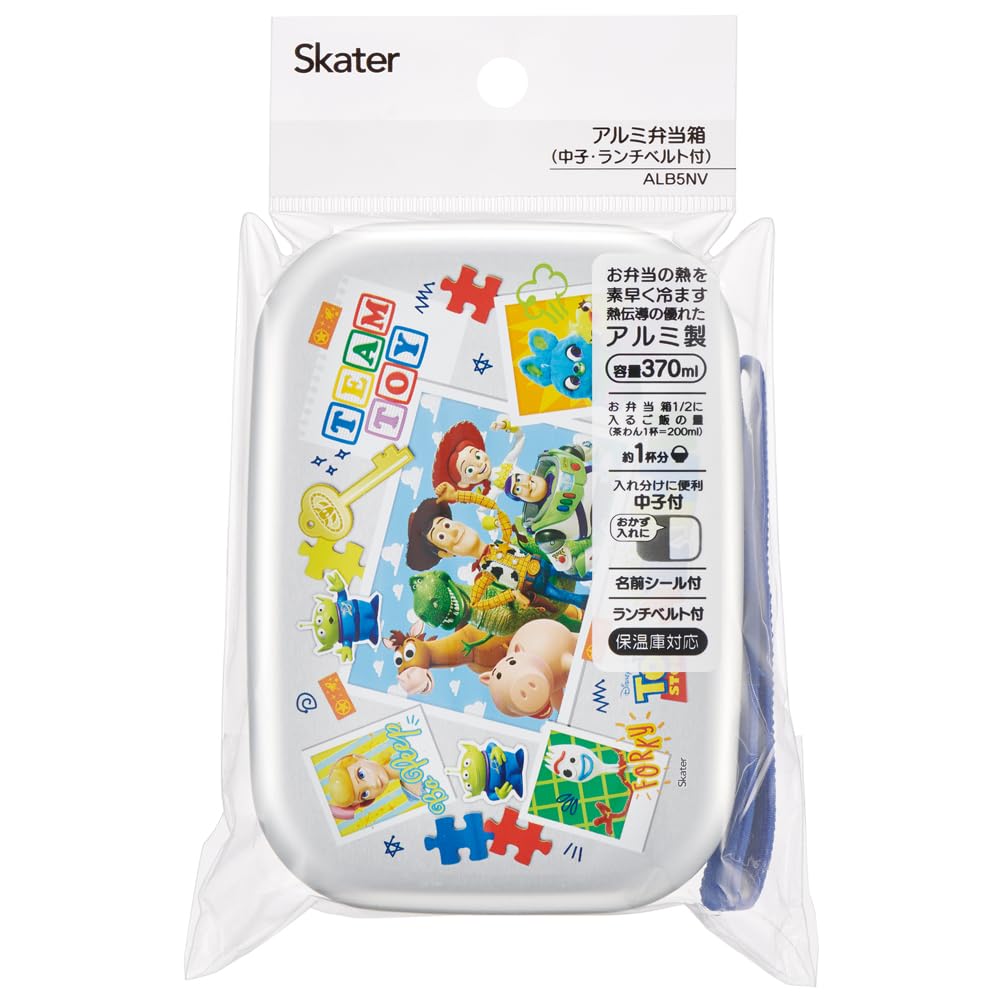 Skater Bento Box 370ml Aluminum Disney Toy Story 24 Warm Ware Compatible for Children Made in Japan ALB5NV-A