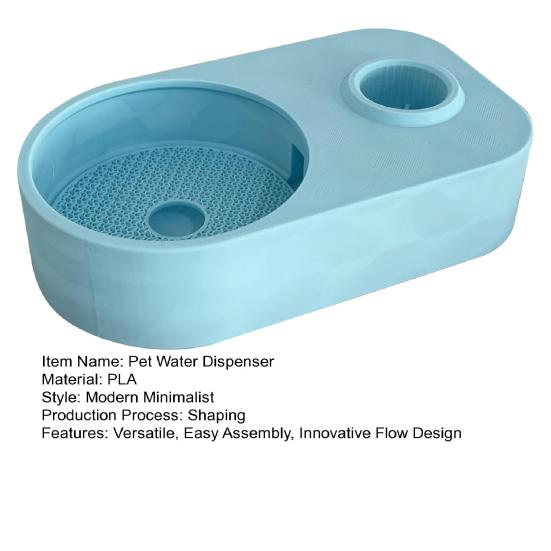 Pet Water Dispenser Automatic Flow Control Pet Waterer for Cats And Dogs Adjustable Stopper Prevents Overflow Easy To Clean Space Saving Pet Drinking
