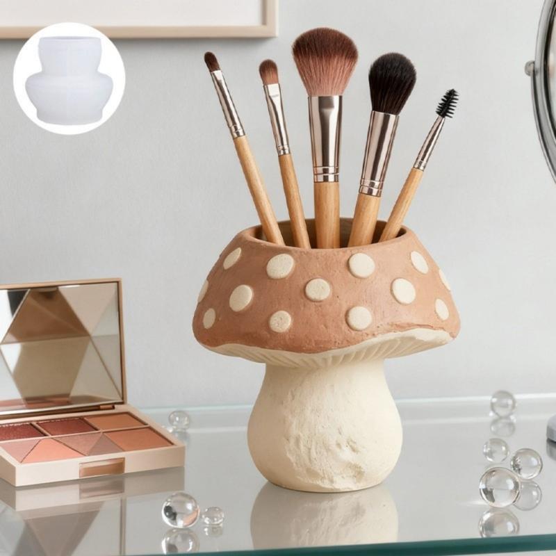 Flexible Silikon Pilzform Pflanzgefäßform für Harzkunst Beton Zement Guss und Dekorativer Kerzenbehälter