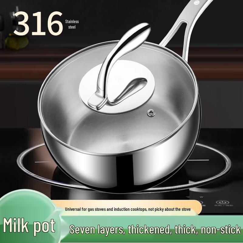 ZISIZ 18cm Multi-Purpose Stainless Steel Pot