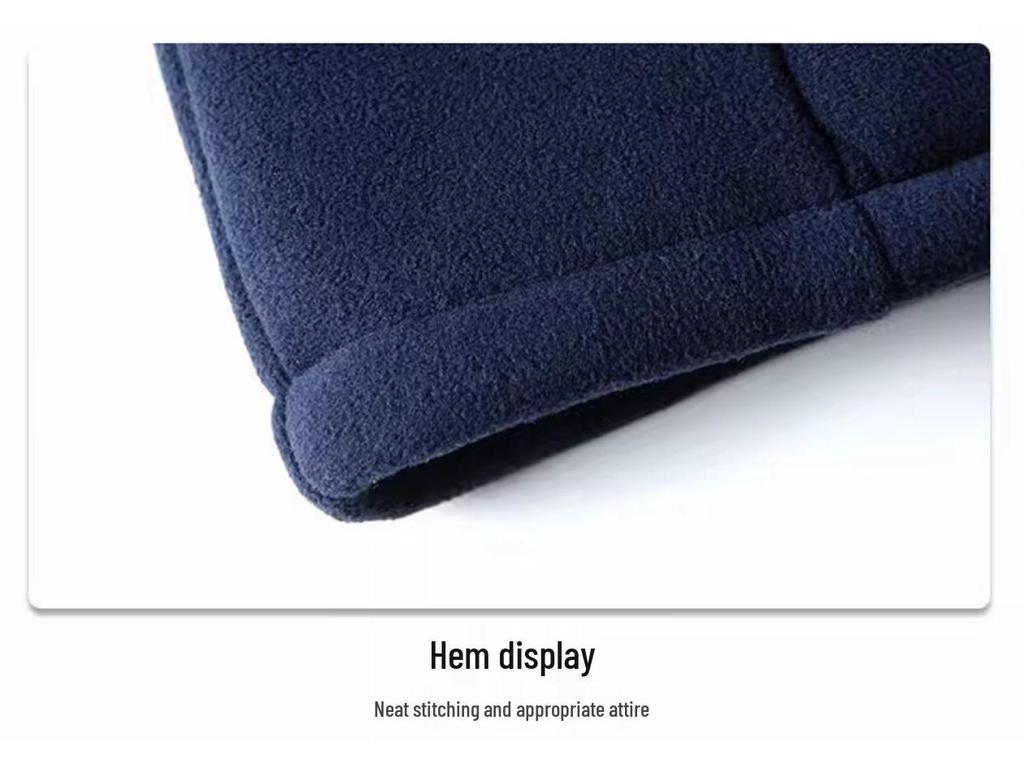 Plus Size Men's Outdoor Jacket - Thickened Velvet Lining, Solid Color, Autumn/Winter Casual Fleece