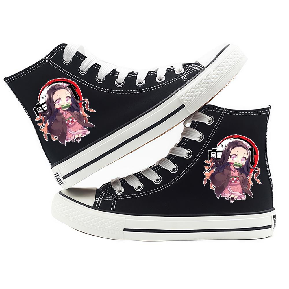 Scarpe da Ginnastica Alte in Tela Demon Slayer - Unisex Moda Cartoni Animati