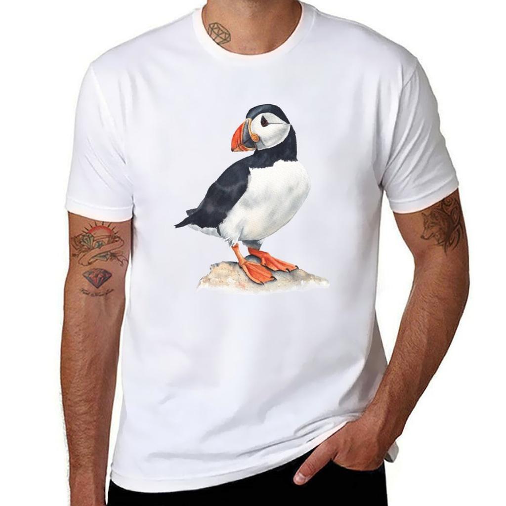 Puffin Bird Art. T-Shirt Cute Clothes Essential T Shirt Shirts Graphic Oversized Vintage T Shirt Men