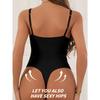 A One-Piece Bodysuit for Layering Featuring a Solid Sexy Open Back High Elasticity And