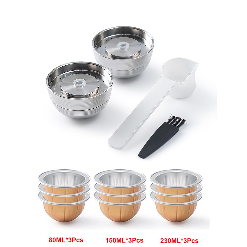 For Nespresso Vertuo POP Refillable Coffee Capsule Vertuoline Reusable Stainless Steel Capsule Filter with Original Pod
