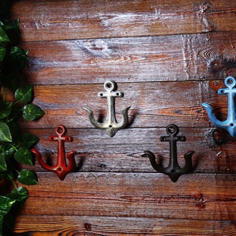 Vintage Iron Anchor Hook Iron Art Decoration Wall Decoration Coffee Shop Window Decoration Shooting Props Wall Hooks