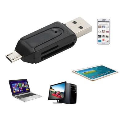Kartenleser 2 in Mini High Speed ​​OTG Treiberfrei Anti-Interferenz 1 Funktion Universal USB2.0 TF SD-Karte