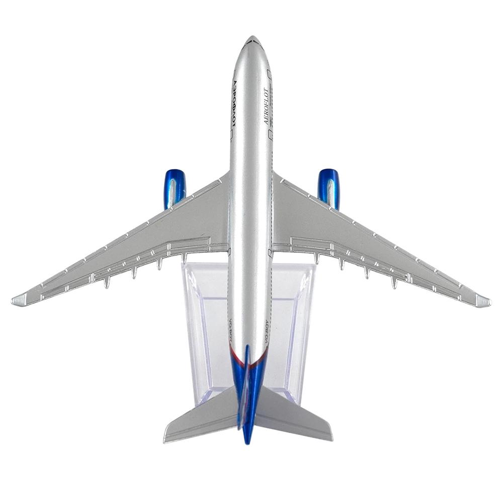 Pre-Built Model Aircraft 16cm for Russian Airlines A330 Alloy Finished Aircraft Model Suitable for Collection Airplane Model Kit