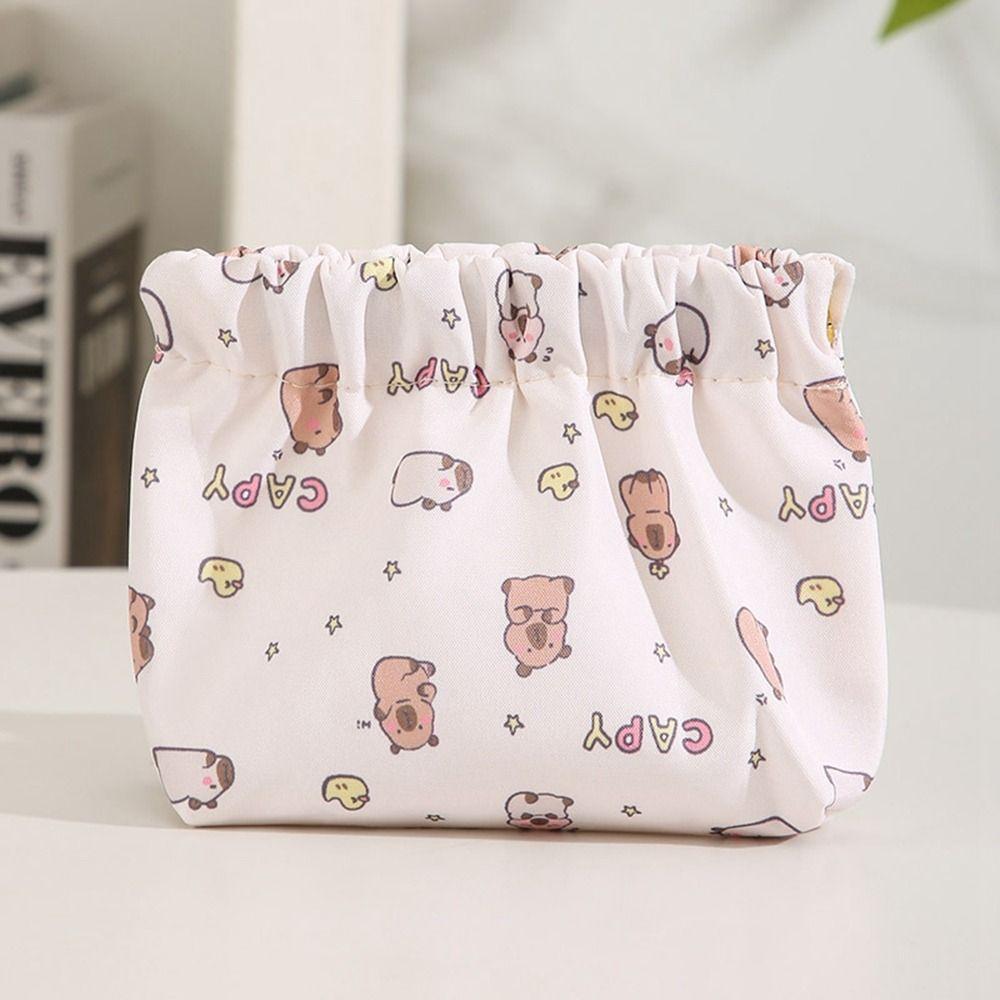 Purse Leaf Spring Bag Oxford Cloth Jewelry Bag Cute Print Cosmetic Bag  Girls