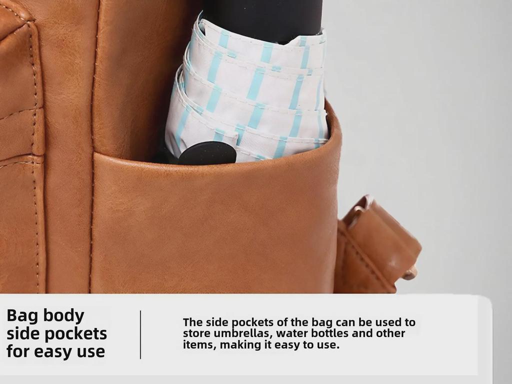 Retro PU Women's Backpack - 2022 European and American Style