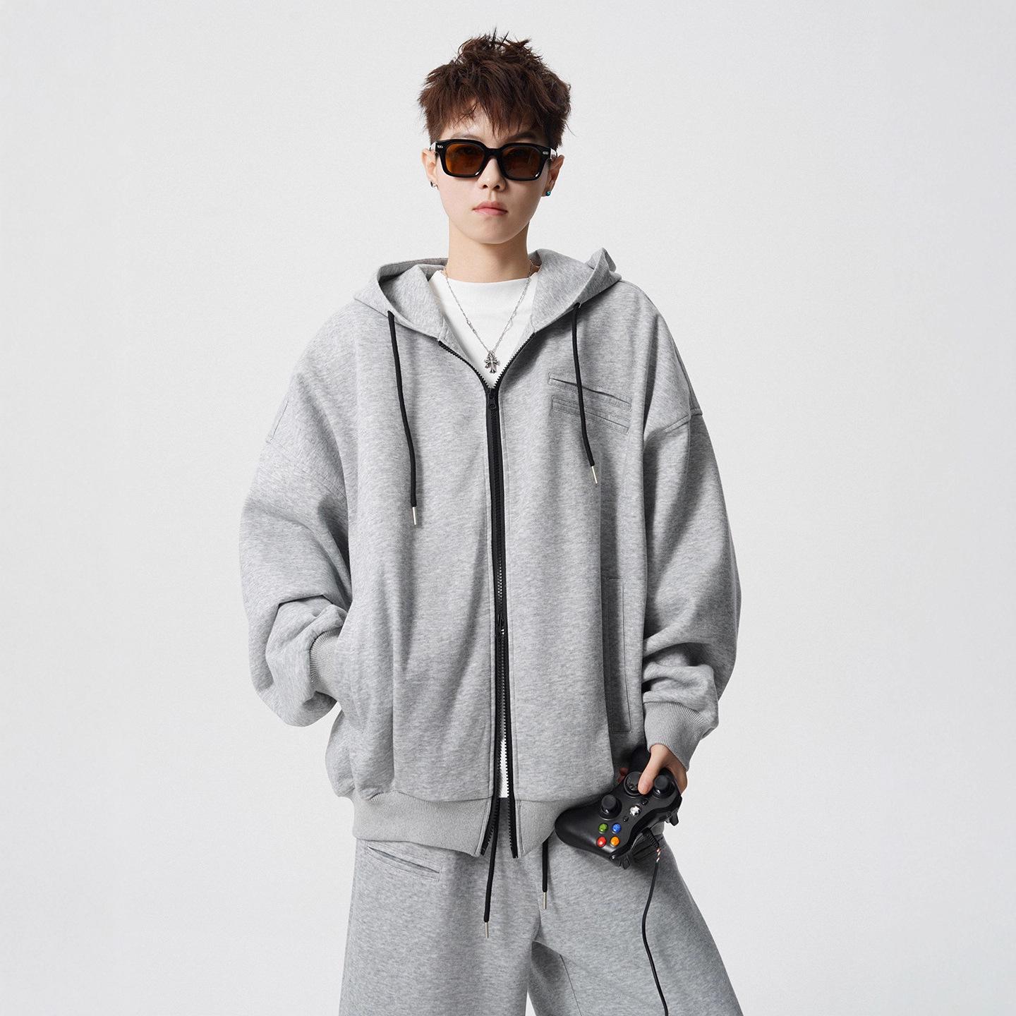 

Unisex Heavyweight Trendy Sports Hoodie & Sweatshirt Two-Piece Set for Autumn 3X-Large
