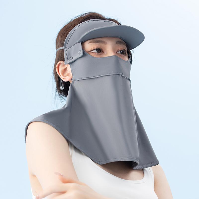 Hot Sale Sun UV protection Custom logo Outdoor Cycling Women Summer Full Facemask With Brim