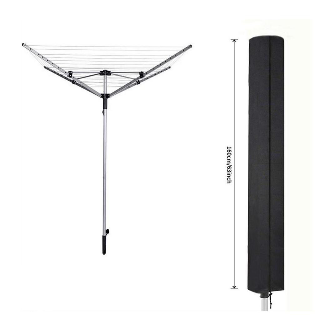 66 x 12 Inch Rotary Clotheslines Cover with Zip Drawstring Protective Cover for Rotary Dryer