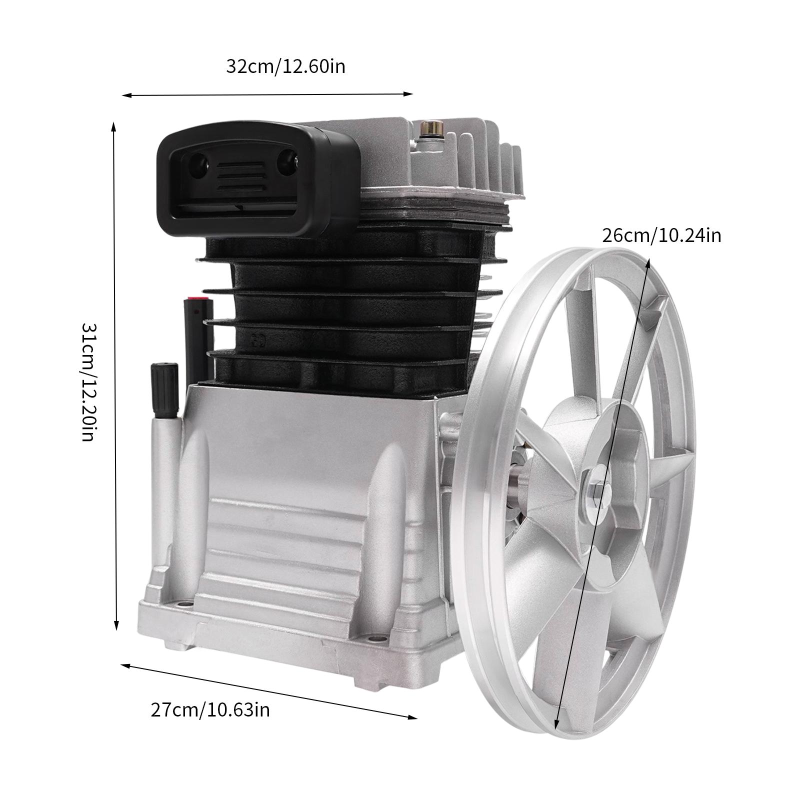 

Головка повітряного компресора 3 к.с. Головка компресорного насоса 2 циліндри Поршневий компресор Транспортування газу Охолодження срібний