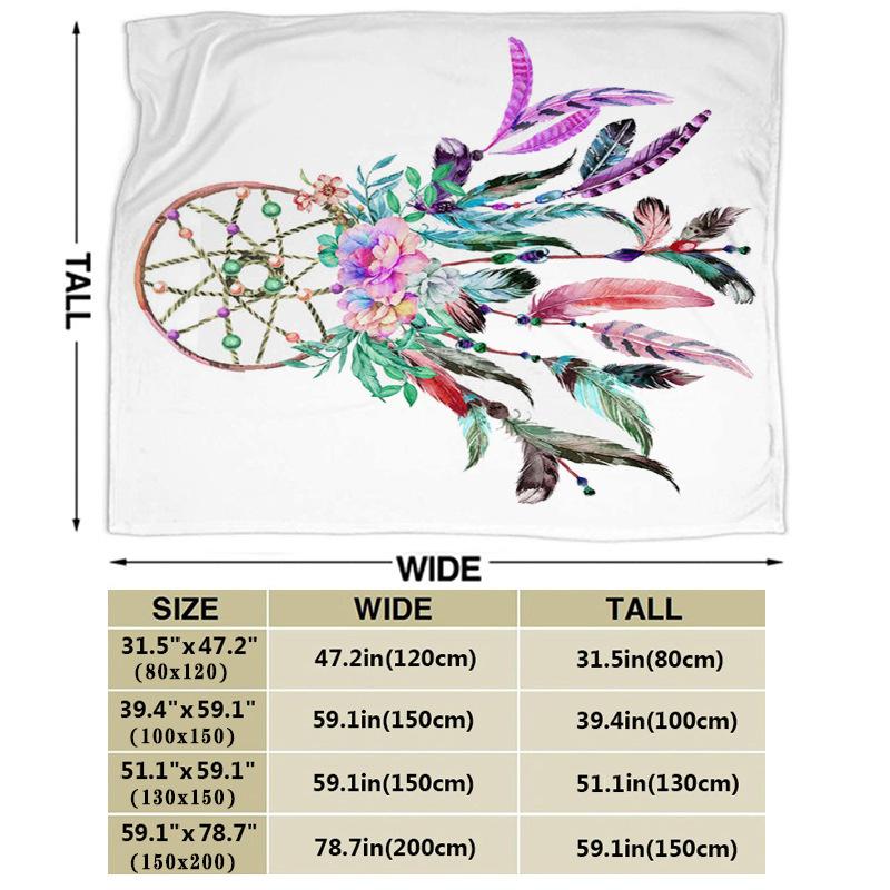 Printed Blanket Comfortable Soft Sofa Talk Blanket
