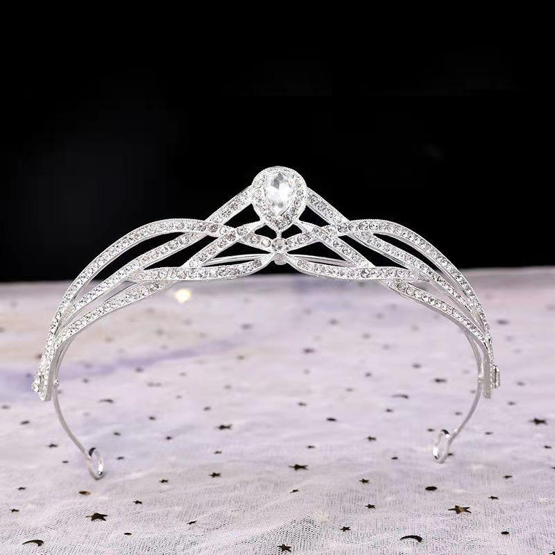 Children's Crown Hair Accessories  Cute Princesses Girls  Water Diamond King Crown Hair Bands Birthday Gifts for Girls Baby Headbands and Headwear