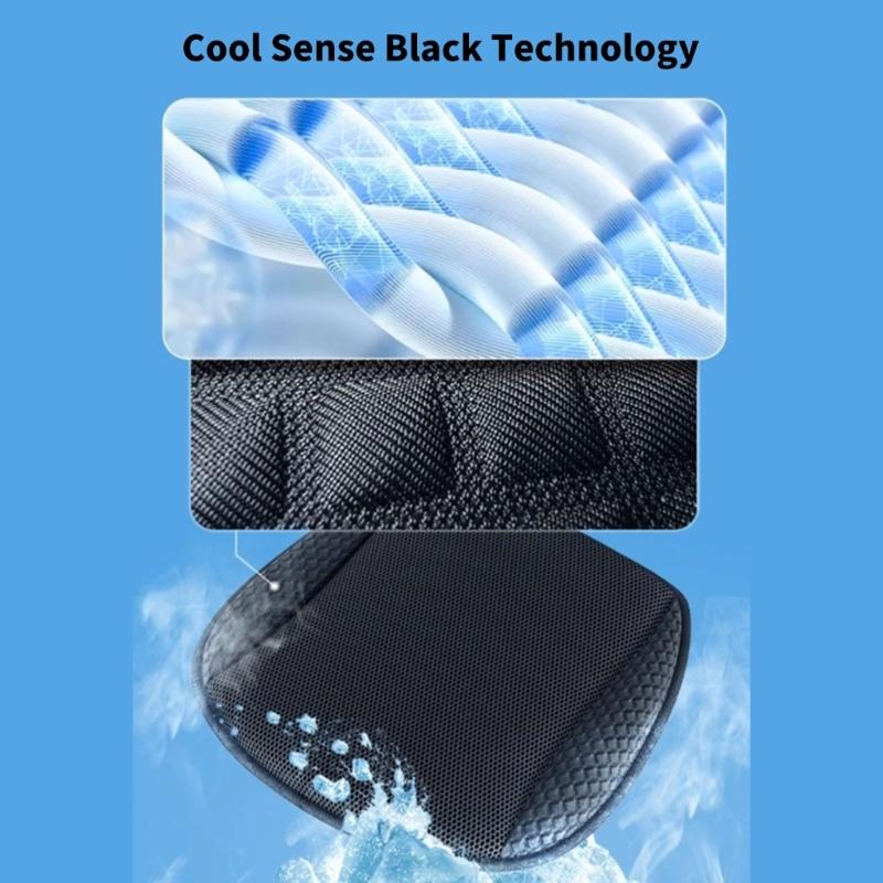 Ventilated Auto Cushions with 8 High Speed Fans & Breathable 3D Mesh Multiple Surfaces Cooling Pad for Summer Driving Comfort