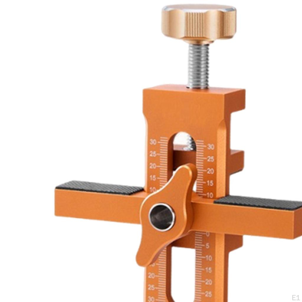 Cabinet Door Mounting Jig Versatile Portable Height 101-145mm Aluminum Alloy Installation with Quick