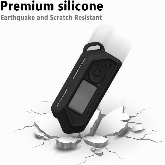 Geiomoo Silicone Case for Flipper Zero, Soft Flexible Scratch Resistant Protective Cover with Carabiner (Black)