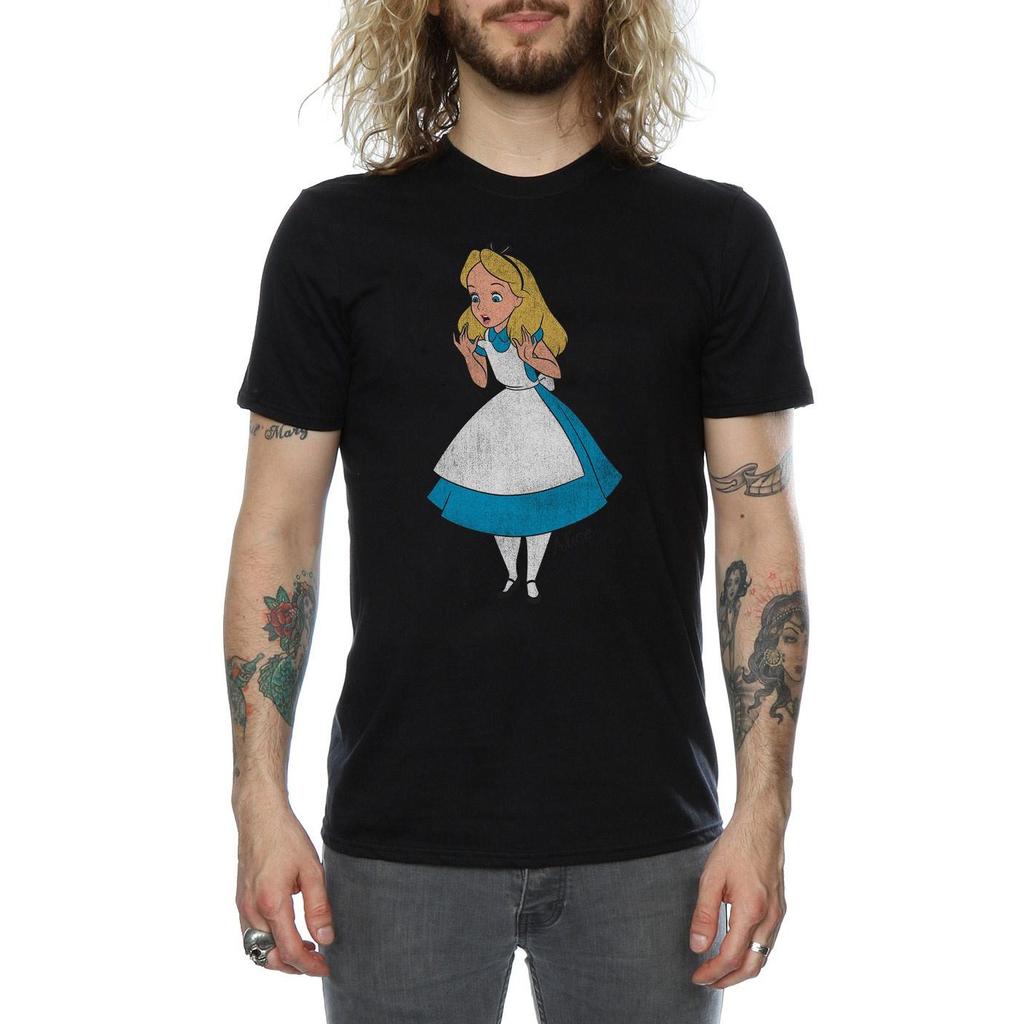 Disney Mens Alice In Wonderland Surprised Alice T-Shirt