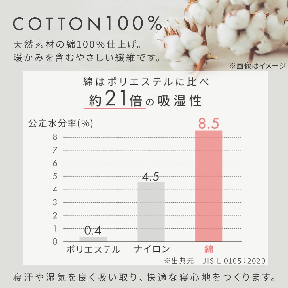 IRIS OHYAMA Toalha Gaze e Natural Antibacteriano e Máquina Fofa e Manta Bege, Construção de 8 Camadas, Retentora de Umidade Respirável, 100%