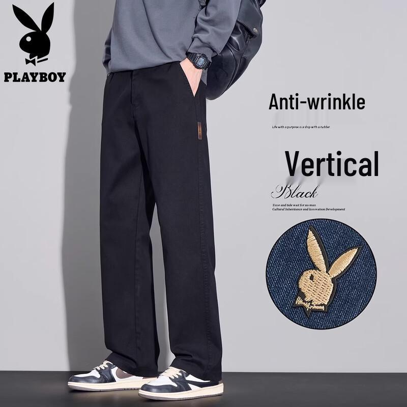 PLAYBOY Men s Loose Straight Casual Pants 36