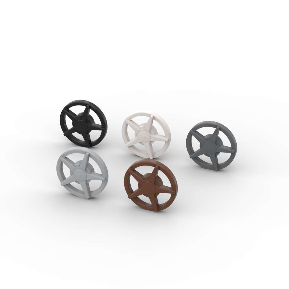 MOC 10PCS 18978a Wheel Cover 5 Spoke Building Blocks Kit For Wheel 18976 18978 Educational Bricks DIY Toy Children Birthday Gift