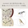 RHYTHM 8MN412SR06 Radio-Controlled Wall Clock with Bird Chimes, Brown Wood Frame