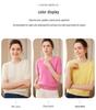 Women's Yellow Cable Knit Cashmere Short-Sleeve Sweater - Autumn/Winter Round Neck Pullover
