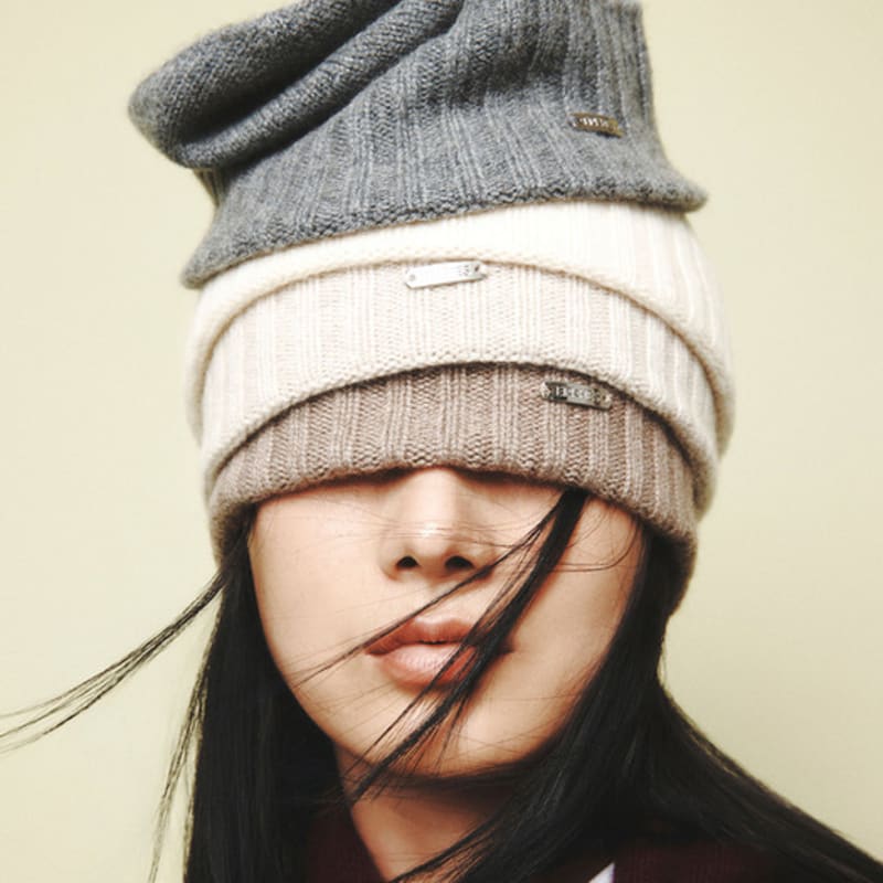 

ERHKES 100% Cashmere Beanie Hat (Choose 1) Oatmeal