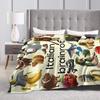 Italian Brainrot Funny AI Meme Blanket Flannel Print Tung Sahur Multi-function Ultra-Soft Throw Blanket Office Bedspread Quilt