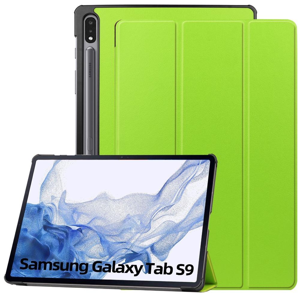 For Samsung Tab S9fe Case 2024 12.4 Inch Premium Tri Fold Stand Cover for S9 Plus S10 Tablet Protective Sleeve