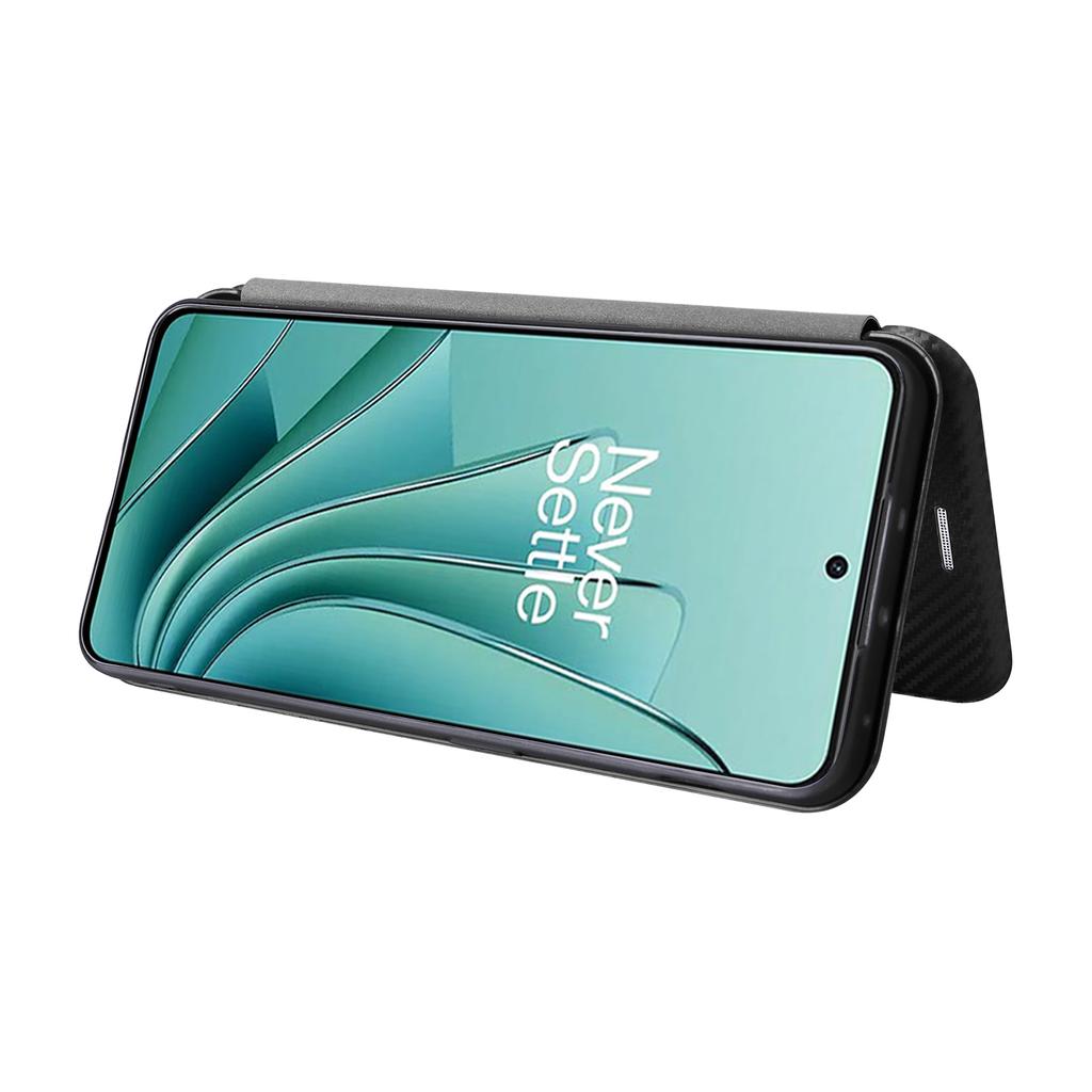For OnePlus Nord 3 5G/Ace 2V Carbon Fiber Texture Leather Stand Phone Case Card Holder Phone Cover