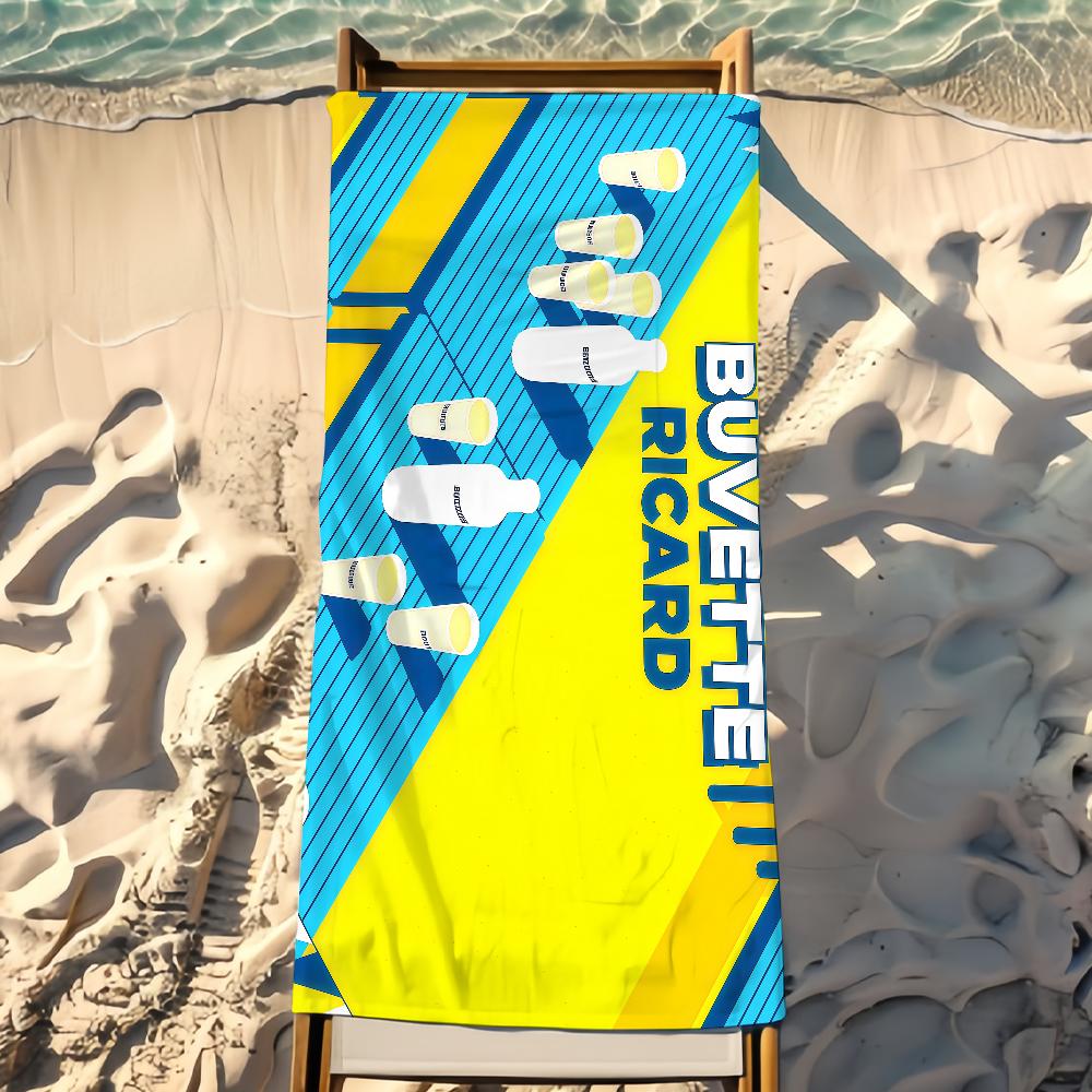 Brand R-Ricard Logo Towel Beach Towel Travel Lightweight Skin Friendly For Pool Beach Camping Cruise Summer