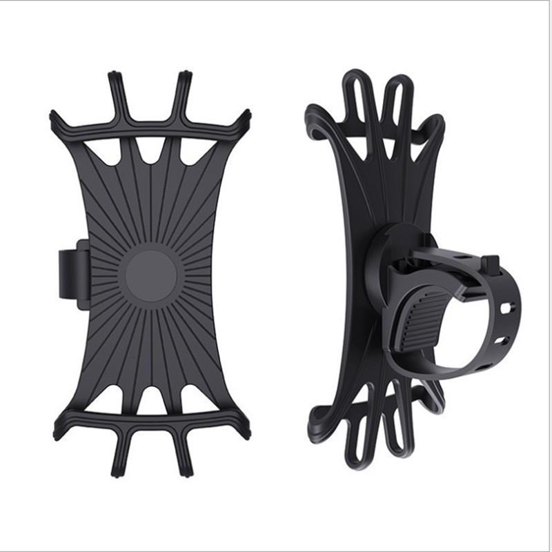

360° Rotatable Bike Phone Mount, Shockproof Non-Slip Grip, Black ABS, Fits 4–7 Phones & GPS чорний
