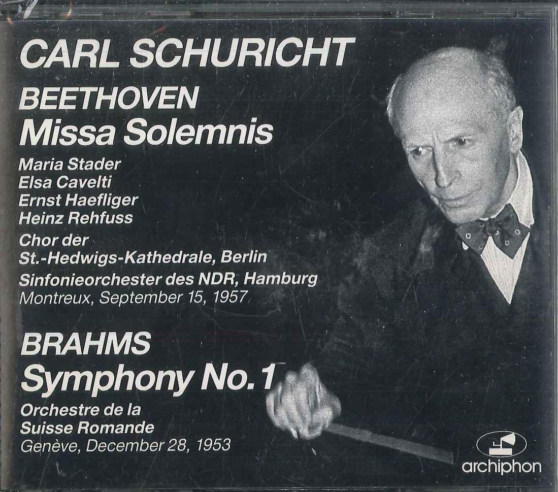 

CD КАРЛ ШУРИХТ - Бетховен: Торжественная месса Брамса: S ARCH21CD ARCHIPHON 1989 Япония Классика Б/У