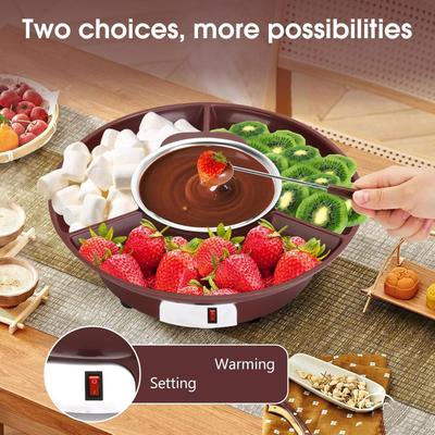 Ηλεκτρική Φοντύ Γλάστρα Σοκολάτας Πολυλειτουργική Αποσπώμενος Δίσκος Σερβιρίσματος Λιώσιμο για