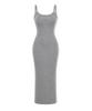 Grandiosity [Gymwear] Symbol Embroidered Bony Sleeveless Long Dress (2 Colors)