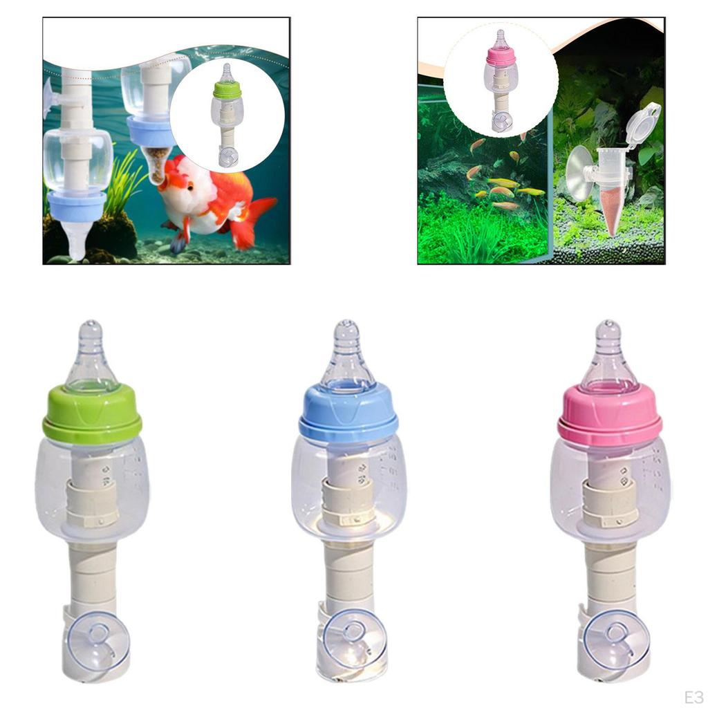 Vertical Aquarium Feeder with Suction Cup: Ideal for Home, Office And Holidays.